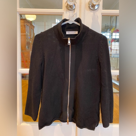 Amina Rubinacci Creta Zip Cardigan Black 40 - Picture 4 of 8
